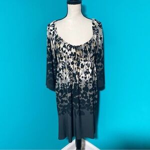 Muse 8 Multicolor Animal Print Scoop Neck Empire Waist Dress